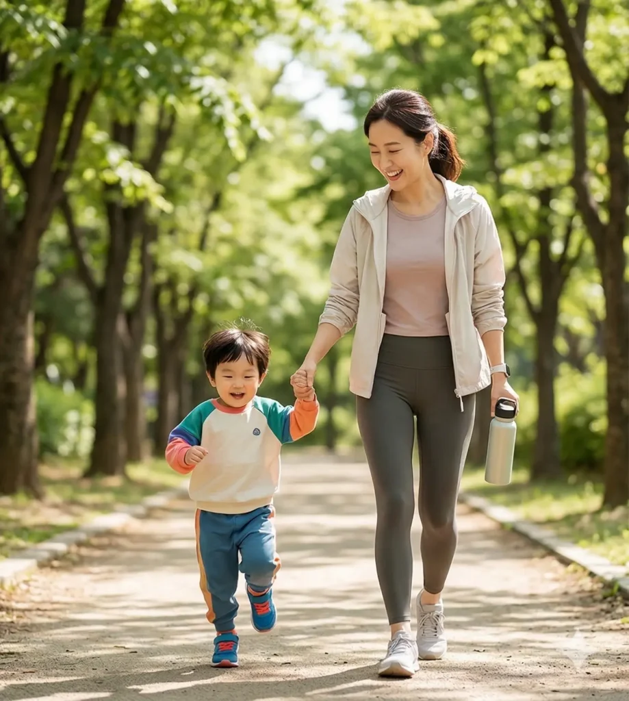 산책하는 사진